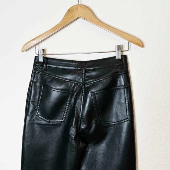 Aritzia Wilfred Black Faux Leather The Melina Pants - Picture 6 of 7